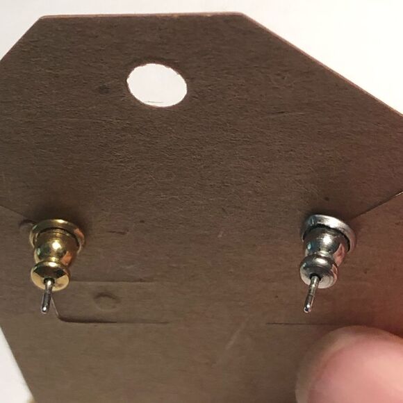 Vintage Faux Pearl & Crystal Earrings - Picture 4 of 5